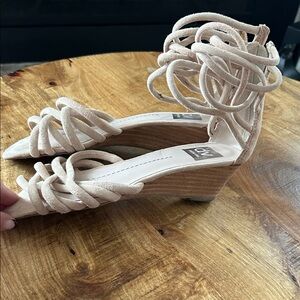 DV by Dolce Vita Cream Wedge Sandals